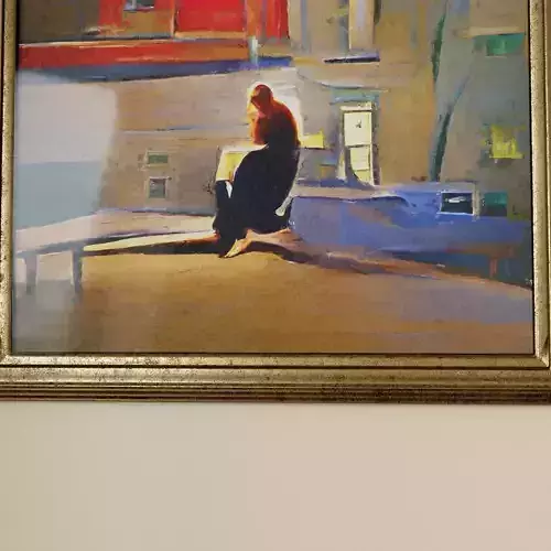 Framed Painting Hopper Style 4