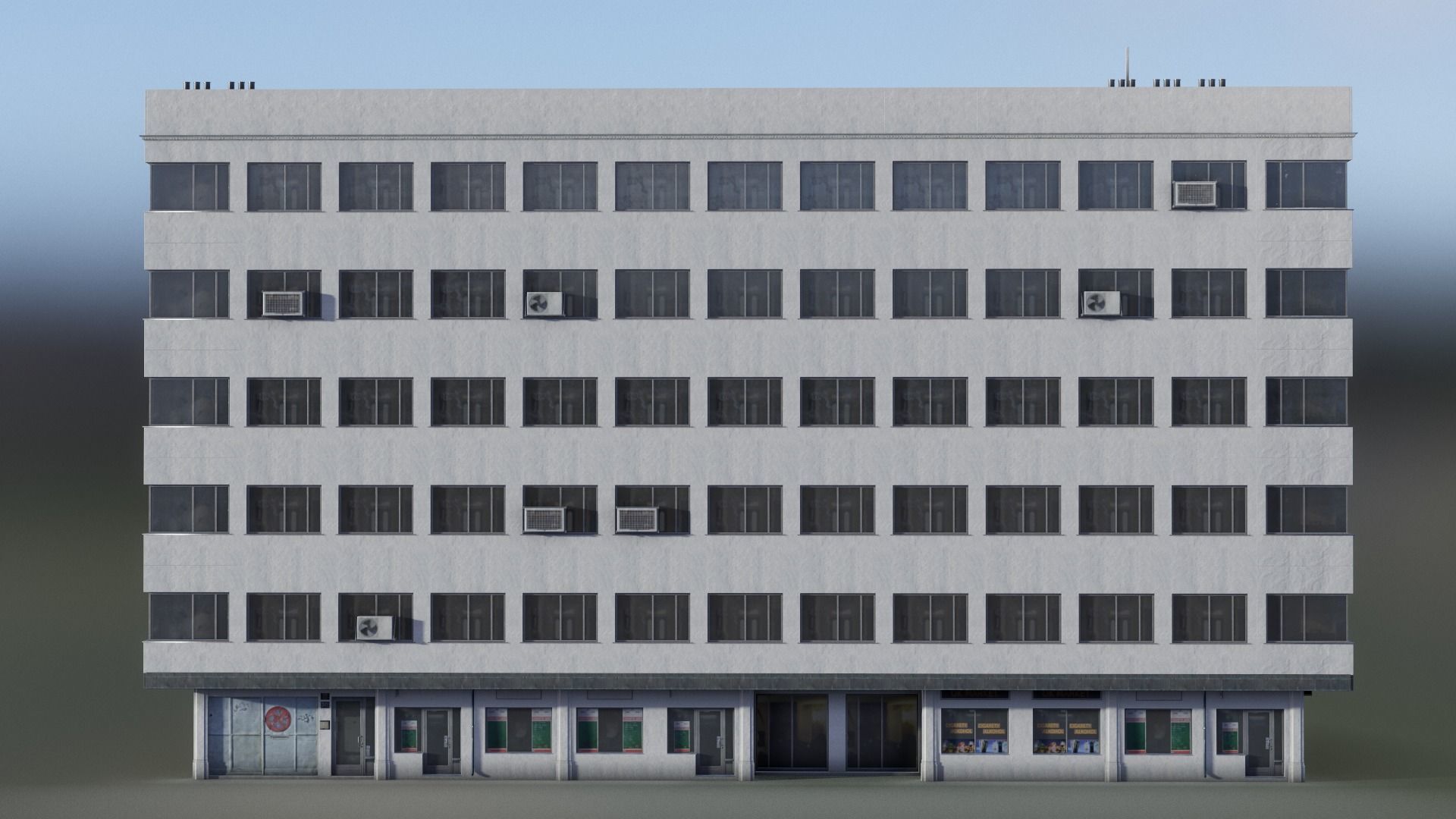 European Building 13 Low-poly 3D model_4