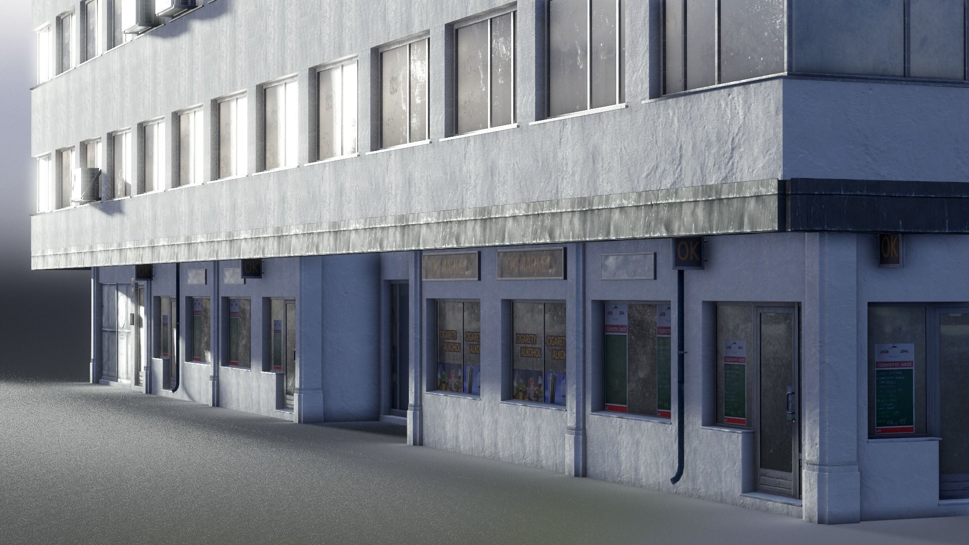 European Building 13 Low-poly 3D model_5