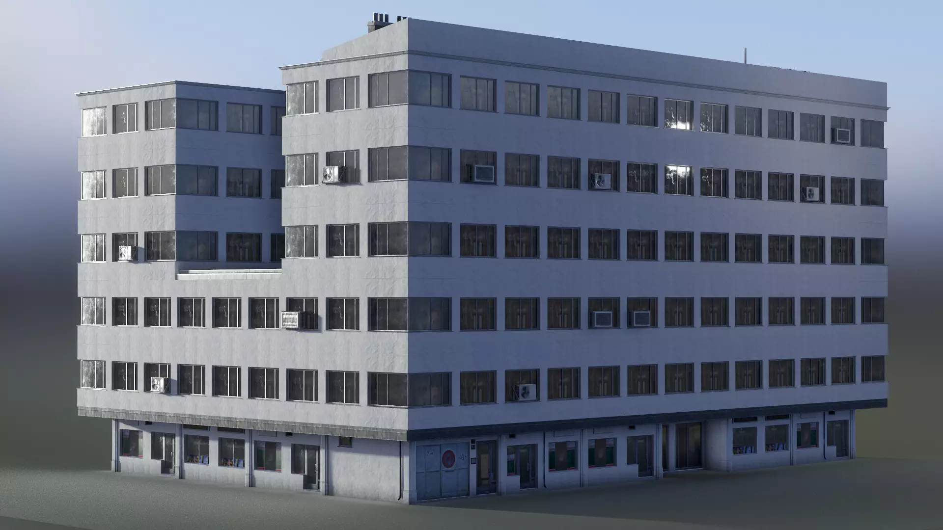 European Building 13 Low-poly 3D model_0