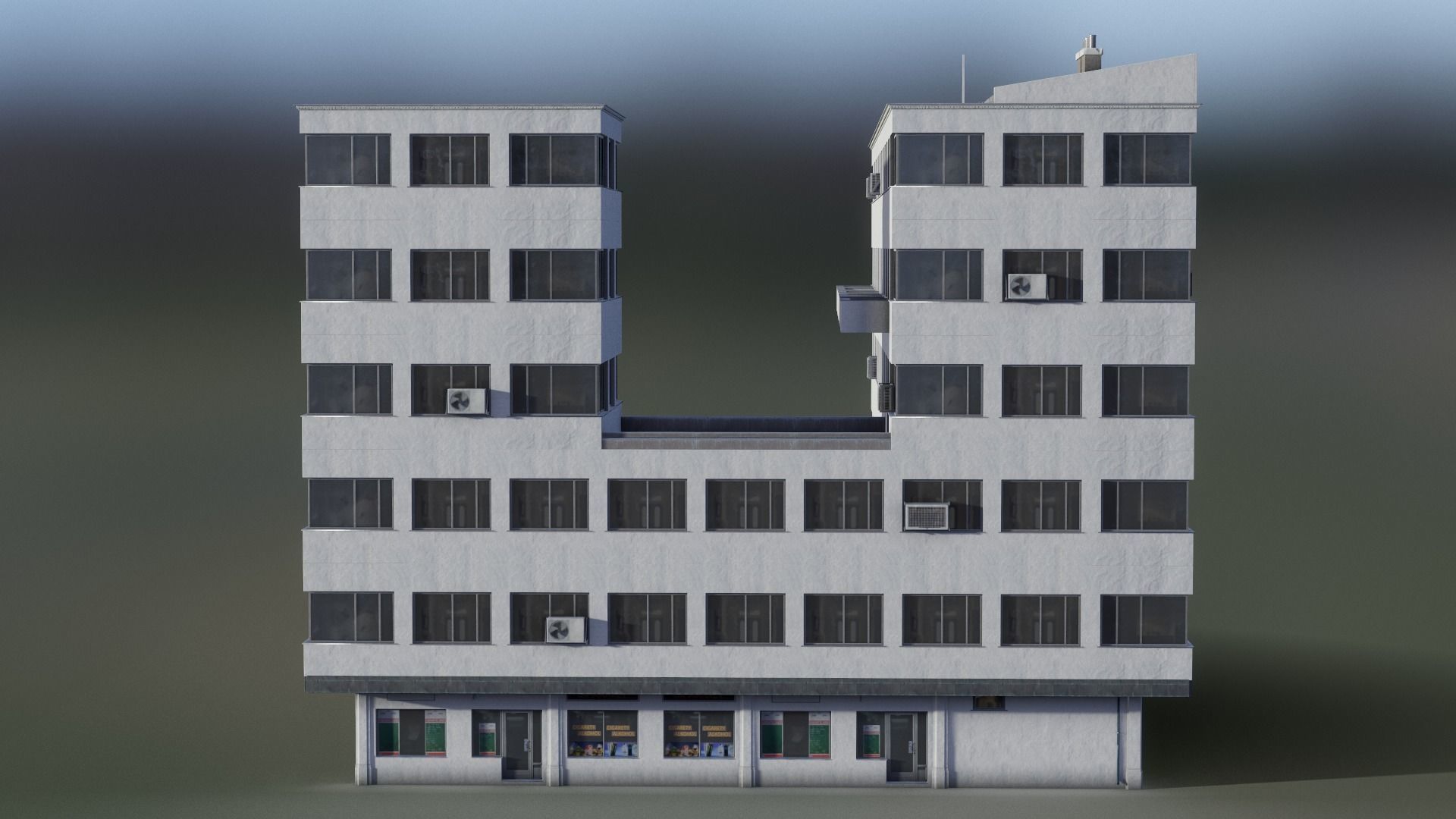 European Building 13 Low-poly 3D model_3