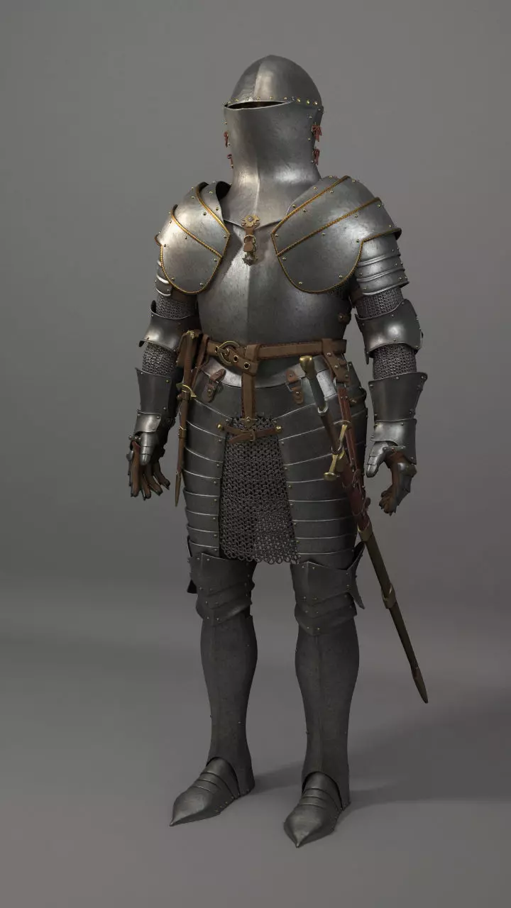 Knight medieval armor 3D model