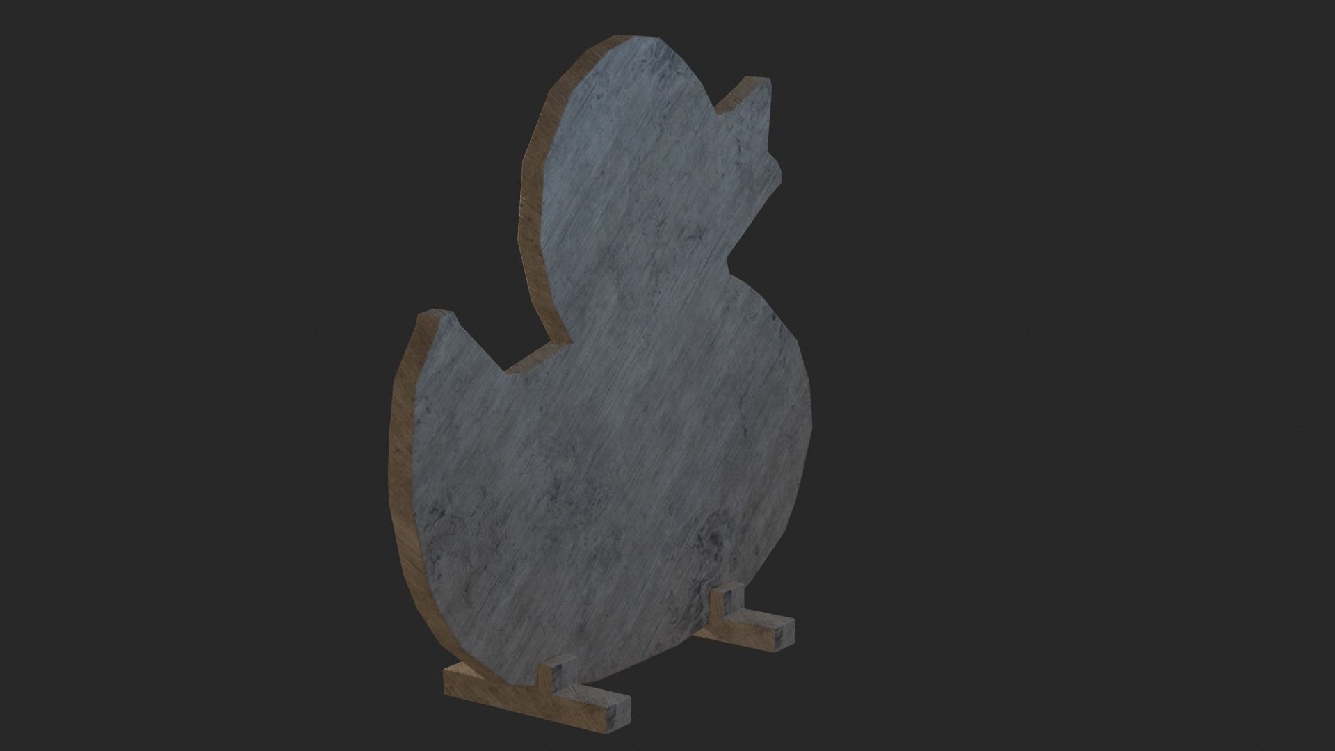 Ducky archery target Low-poly 3D model_4