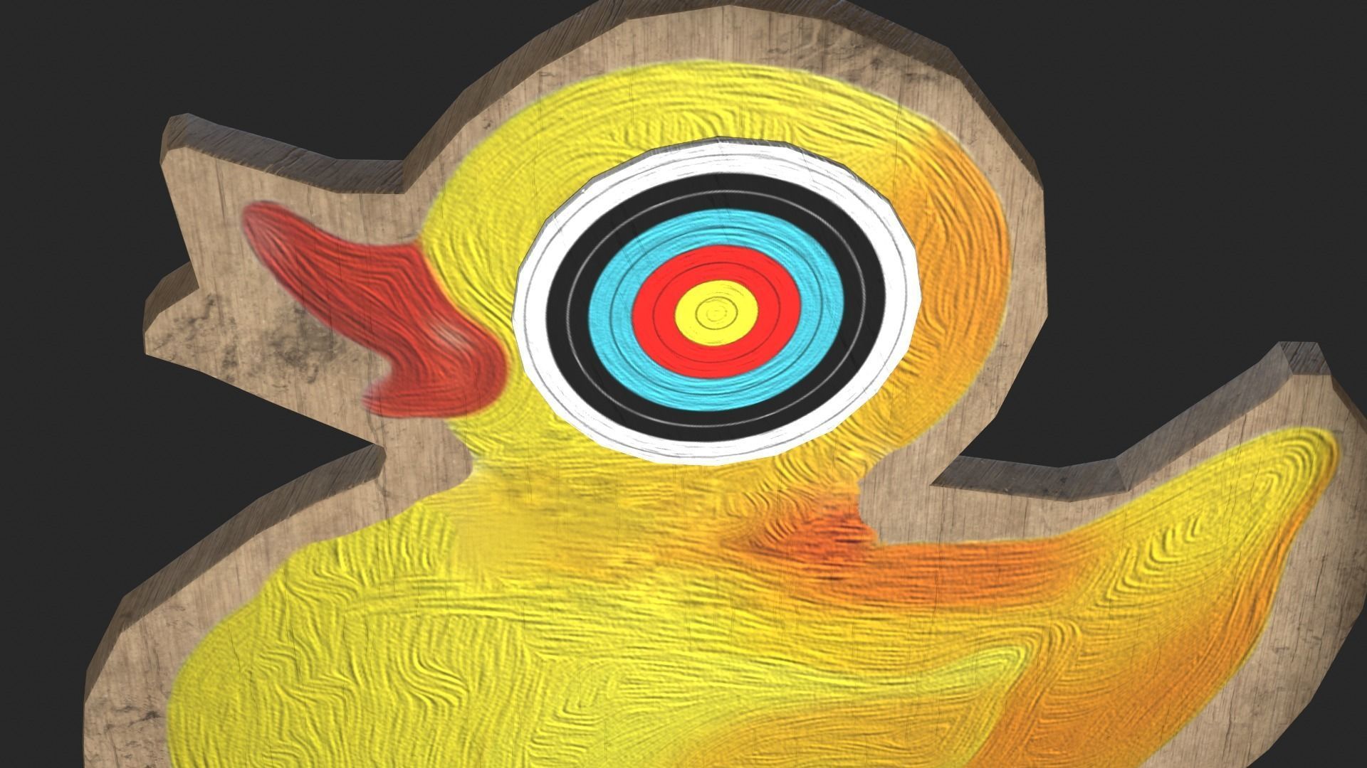Ducky archery target Low-poly 3D model_6