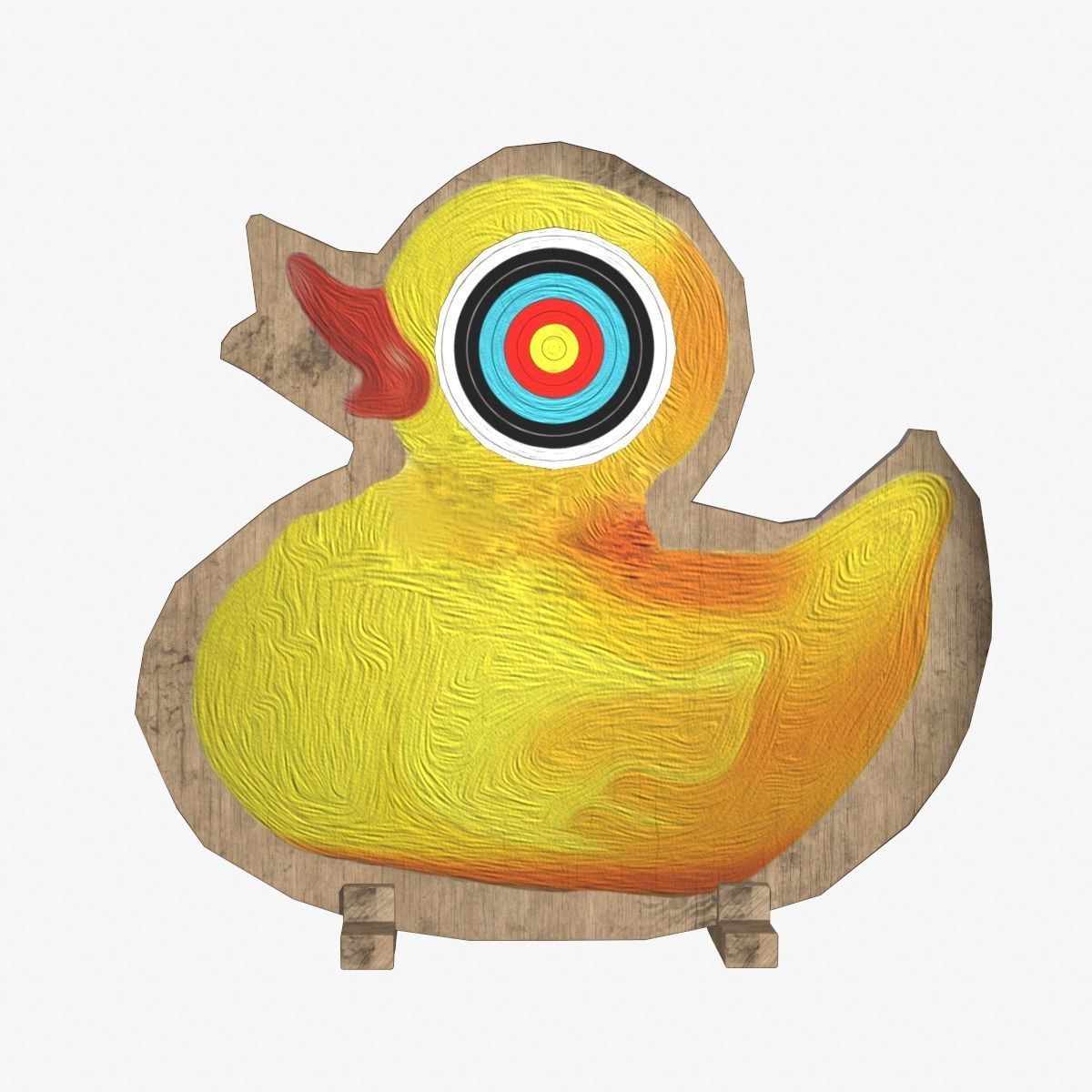 Ducky archery target Low-poly 3D model_2