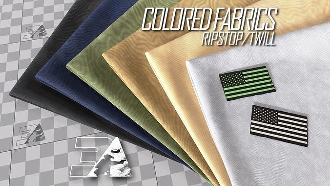 Colored Ripstop and Twill Camo Generator 3D model