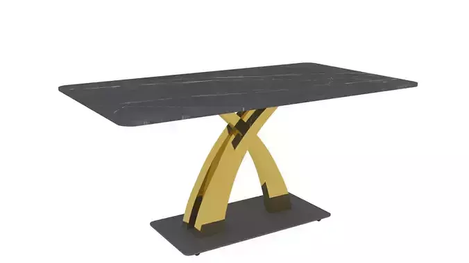 Table with curved legs