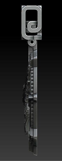 hummingbird pendant 3D print model_5