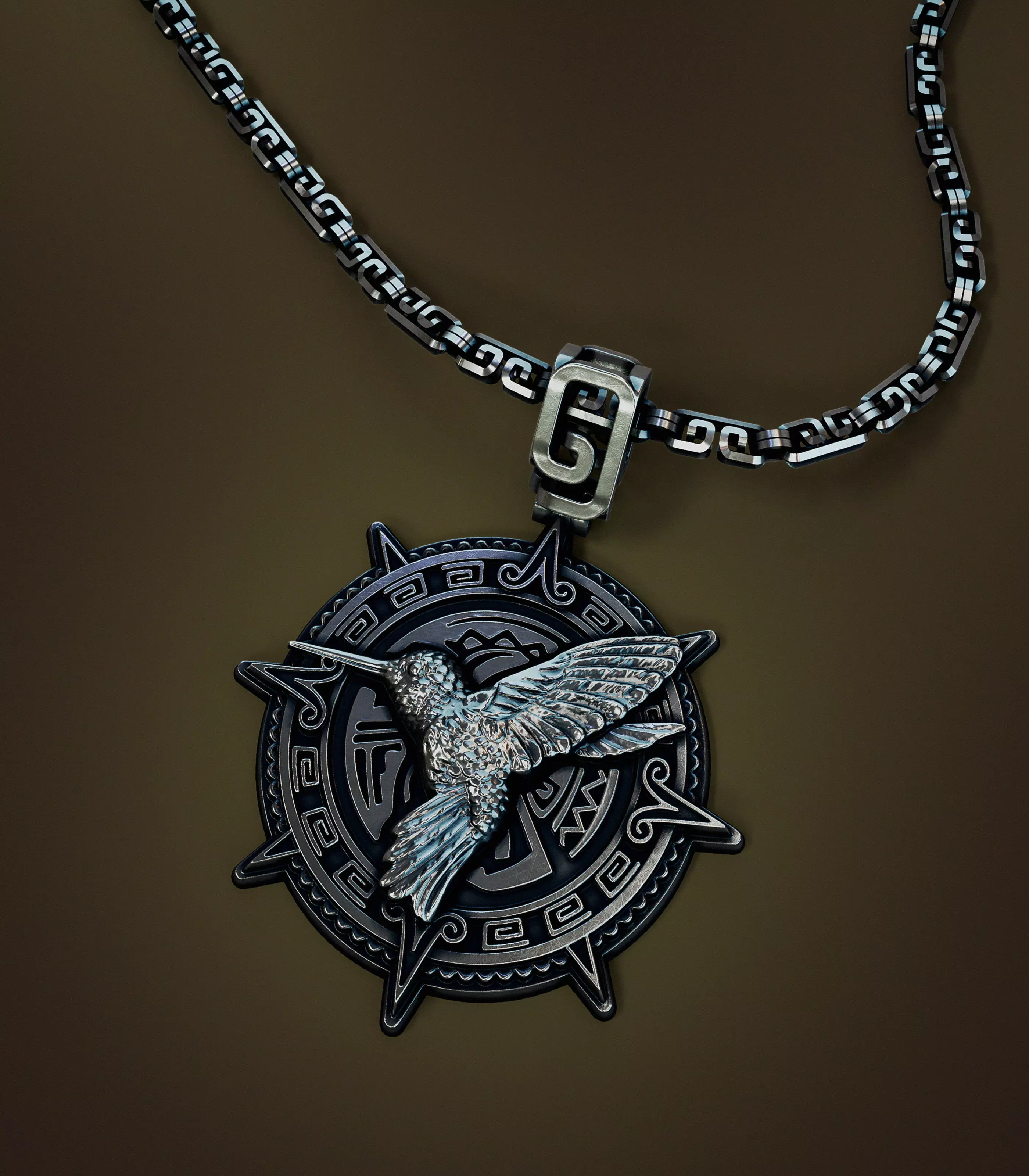 hummingbird pendant 3D print model_0