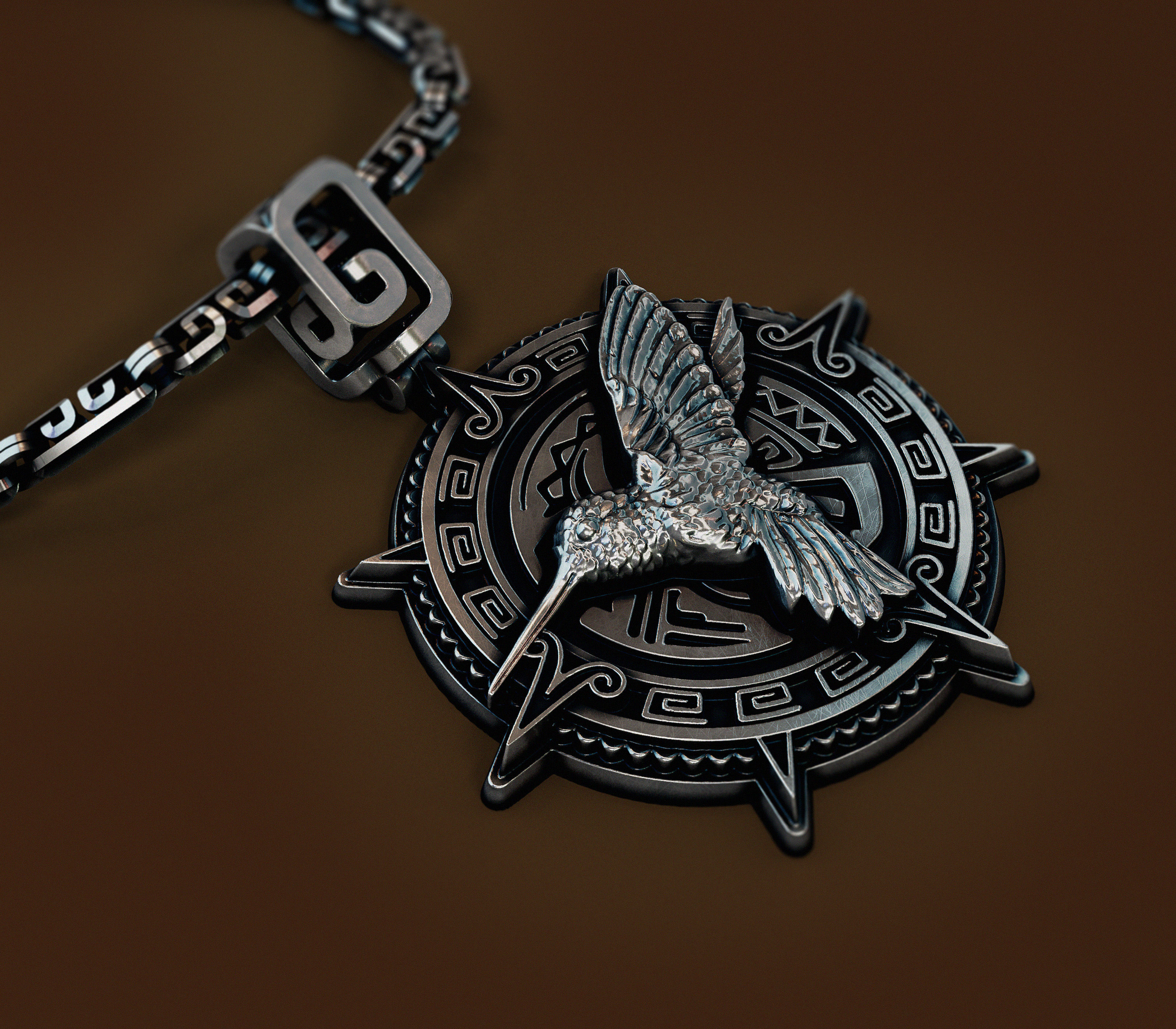 hummingbird pendant 3D print model_1