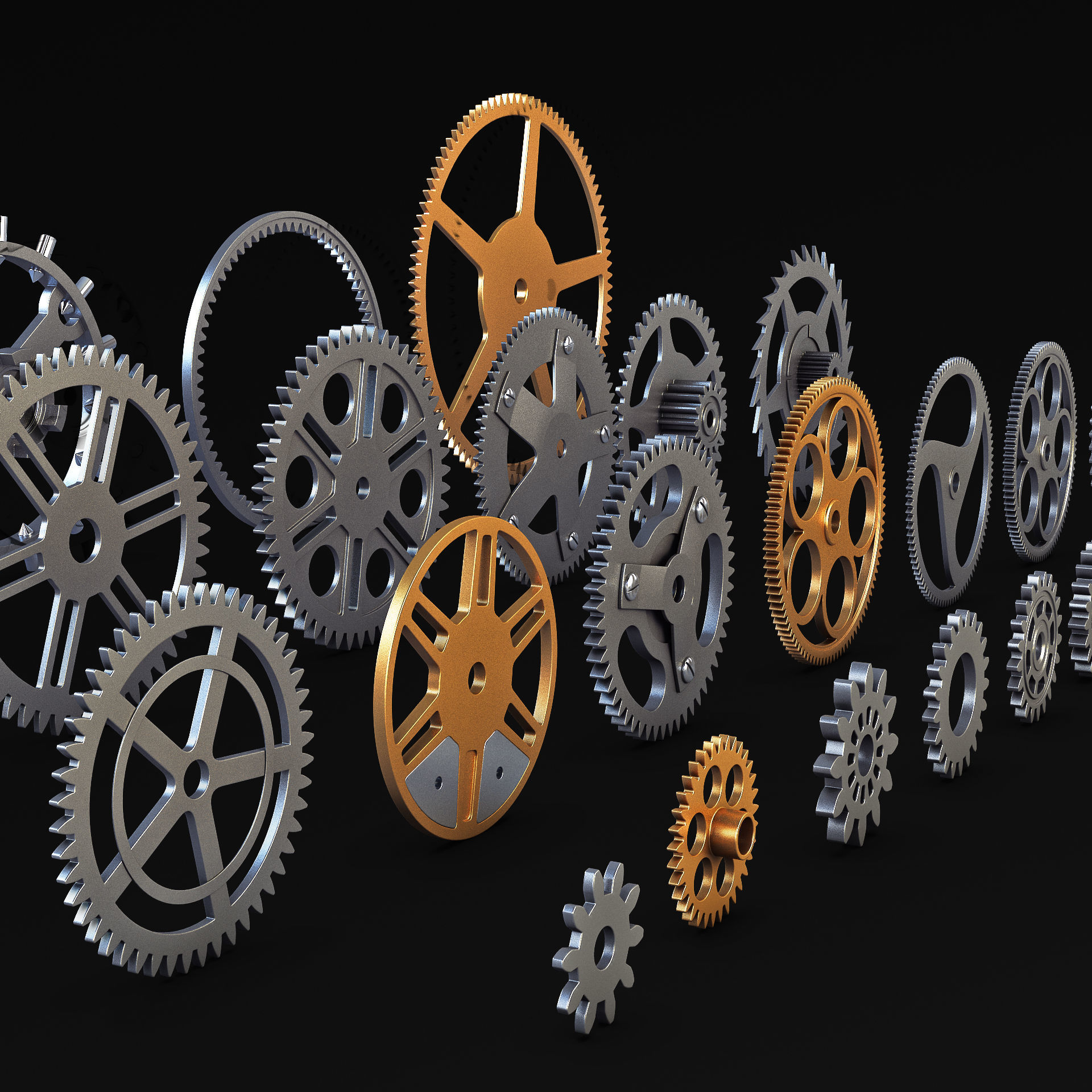 Gears Set v 2 3D model_17