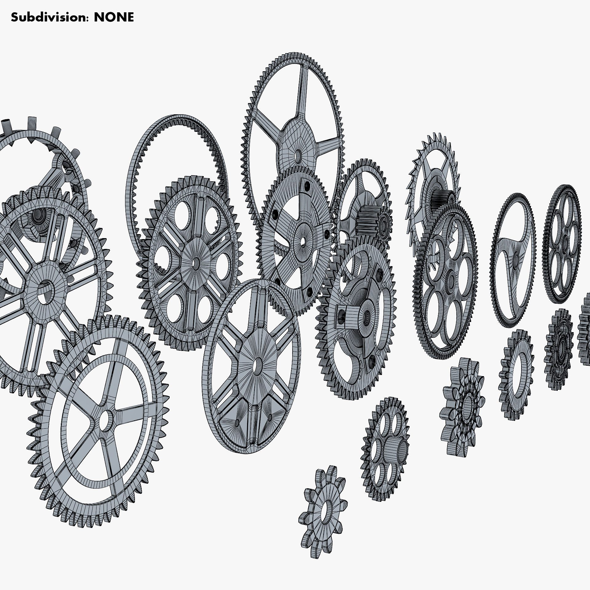 Gears Set v 2 3D model_35