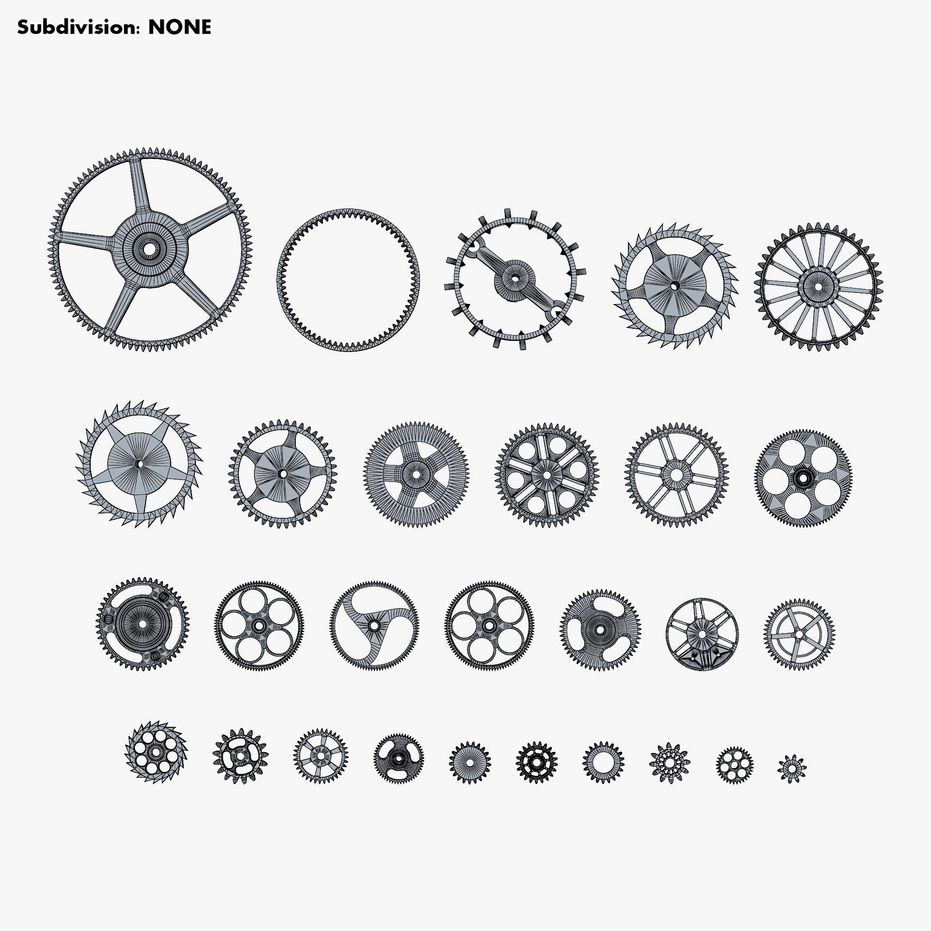 Gears Set v 2 3D model_21