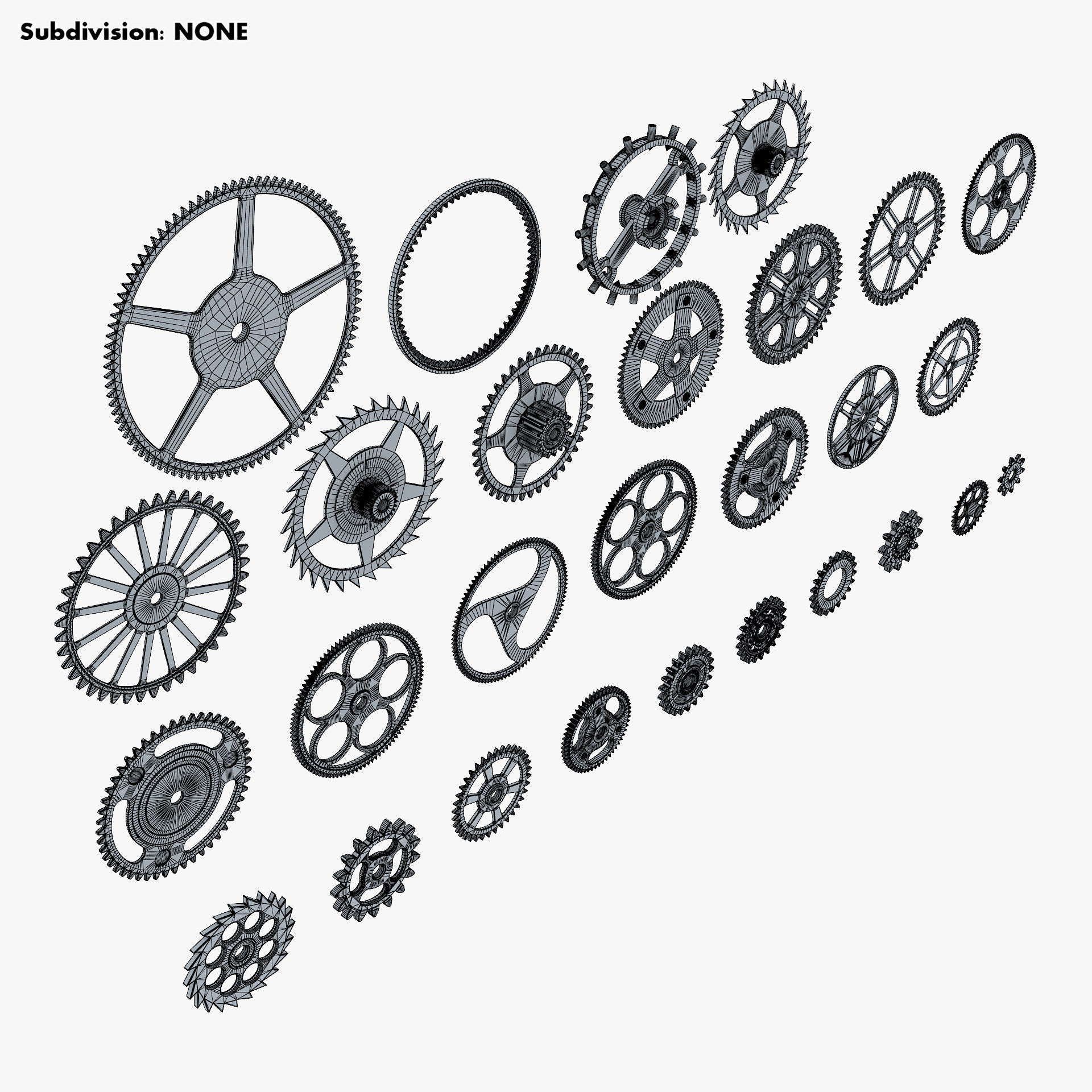 Gears Set v 2 3D model_22