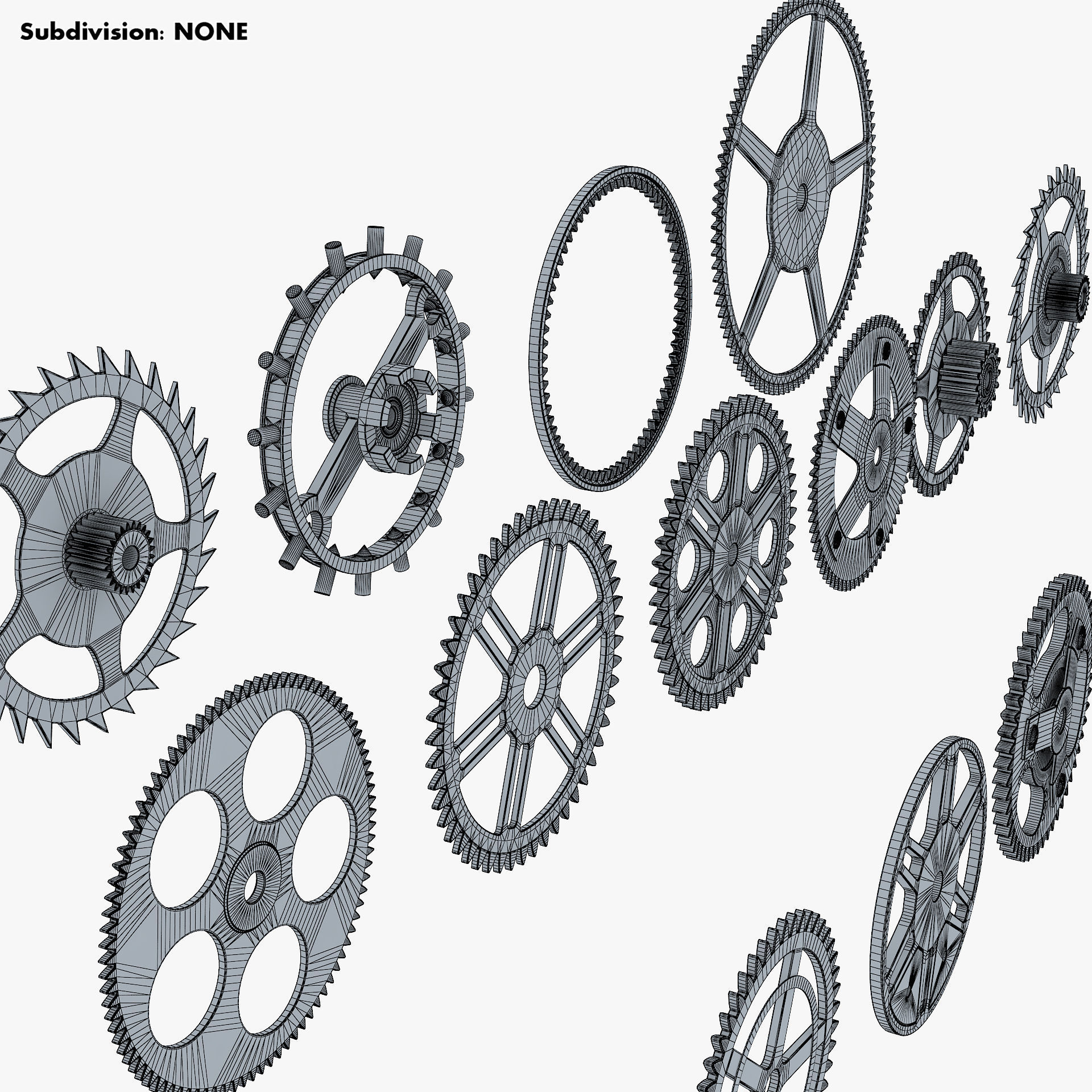 Gears Set v 2 3D model_36