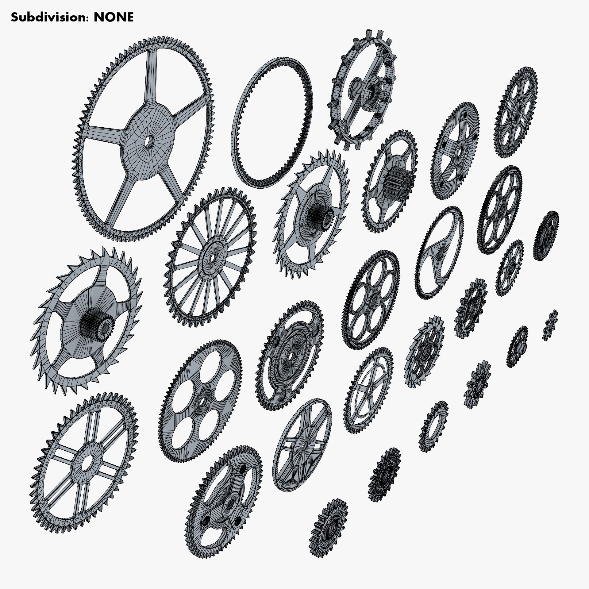 Gears Set v 2 3D model_19