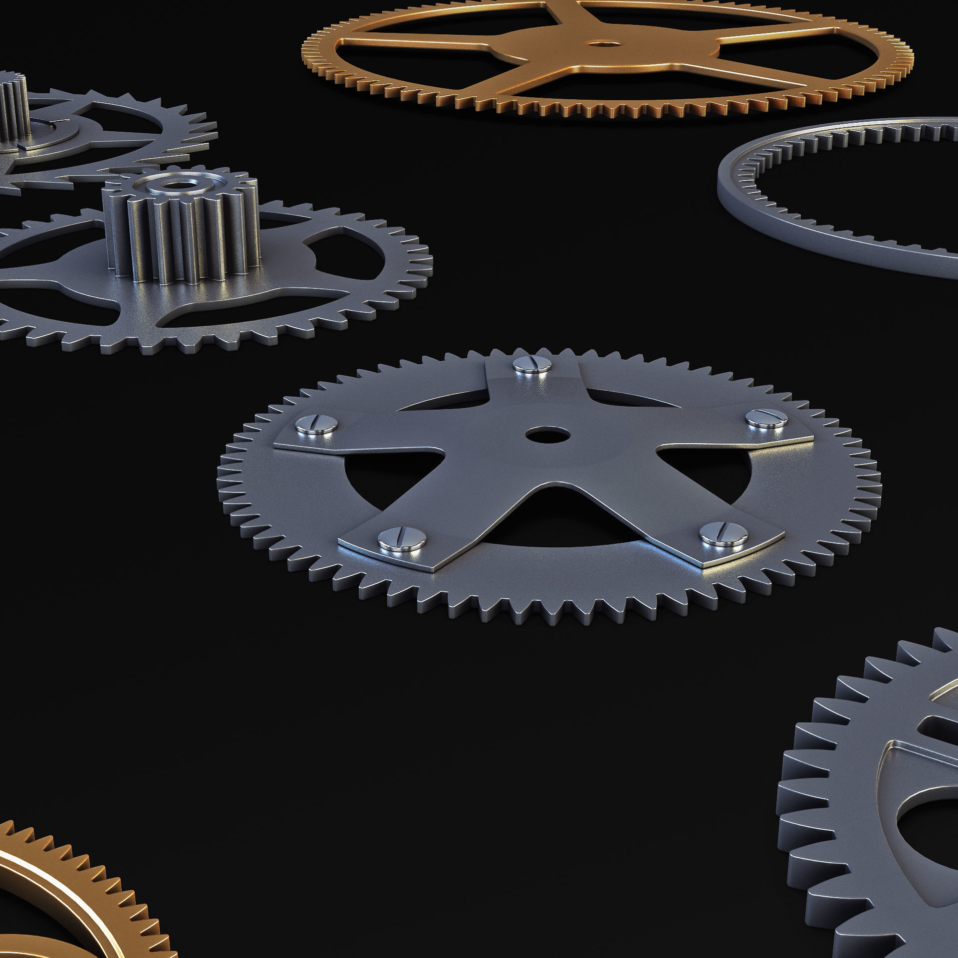 Gears Set v 2 3D model_13