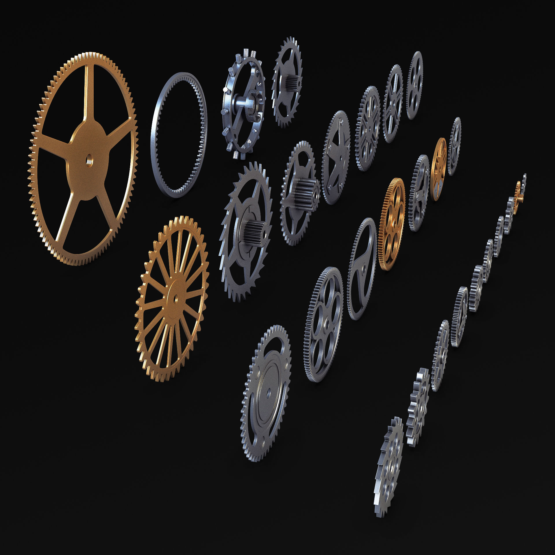 Gears Set v 2 3D model_5