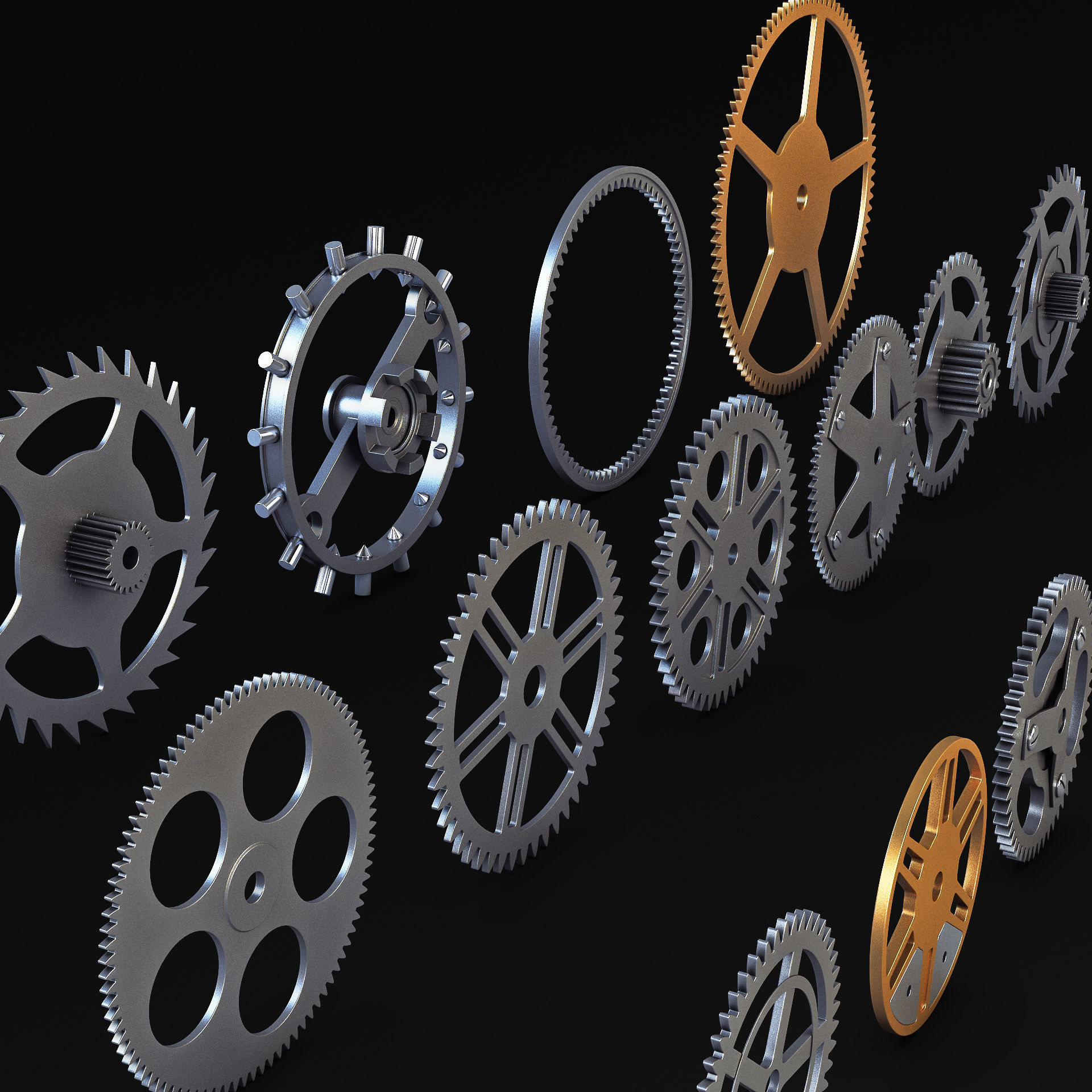 Gears Set v 2 3D model_18
