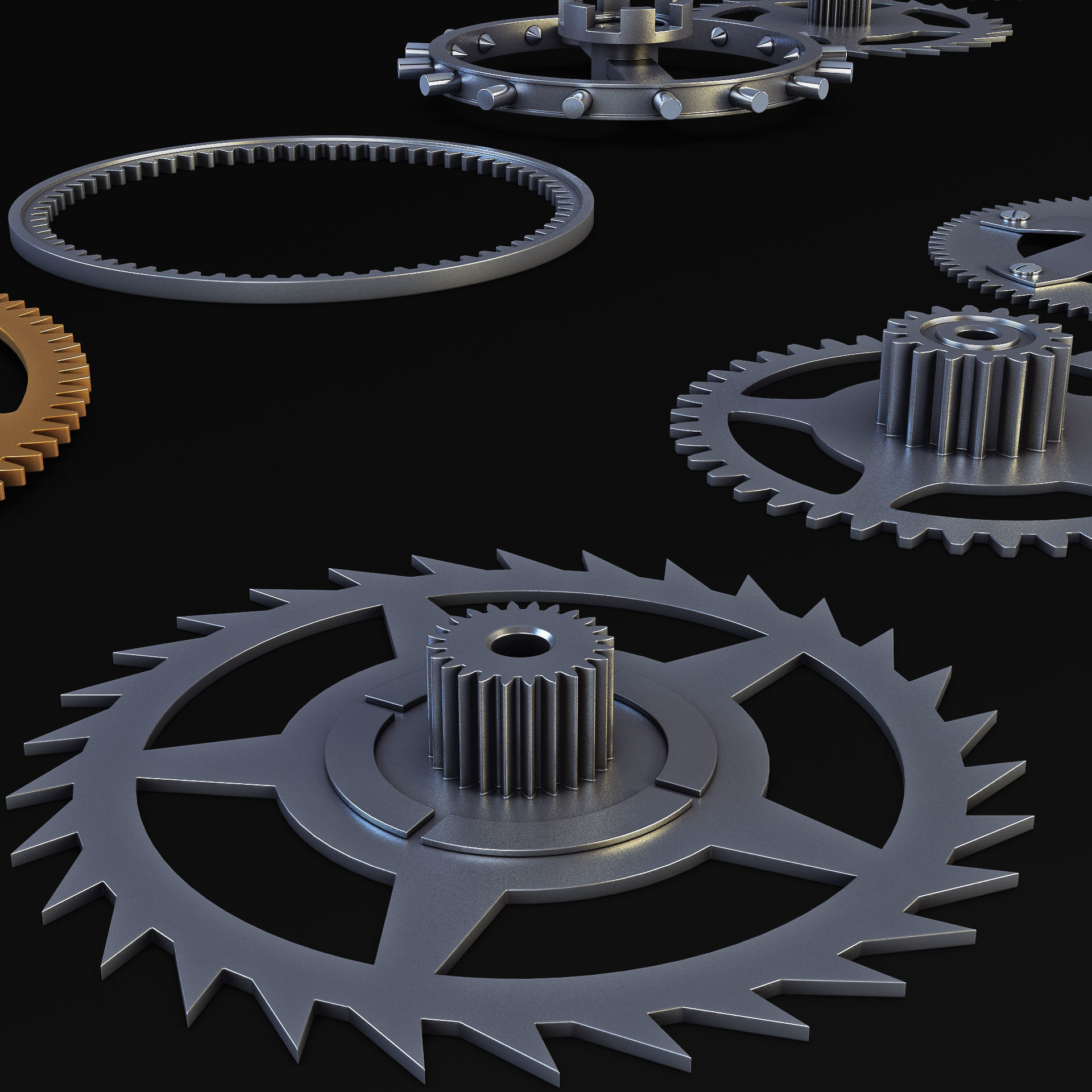 Gears Set v 2 3D model_12