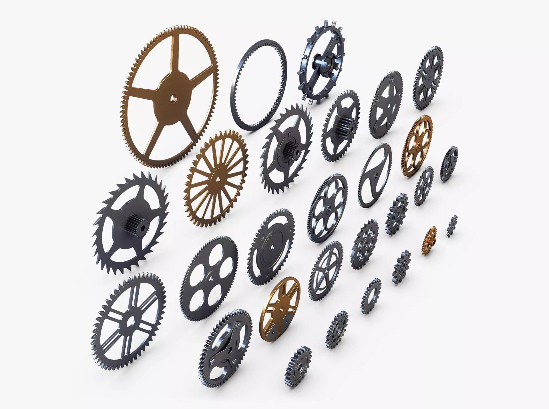 Gears Set v 2 3D model_0