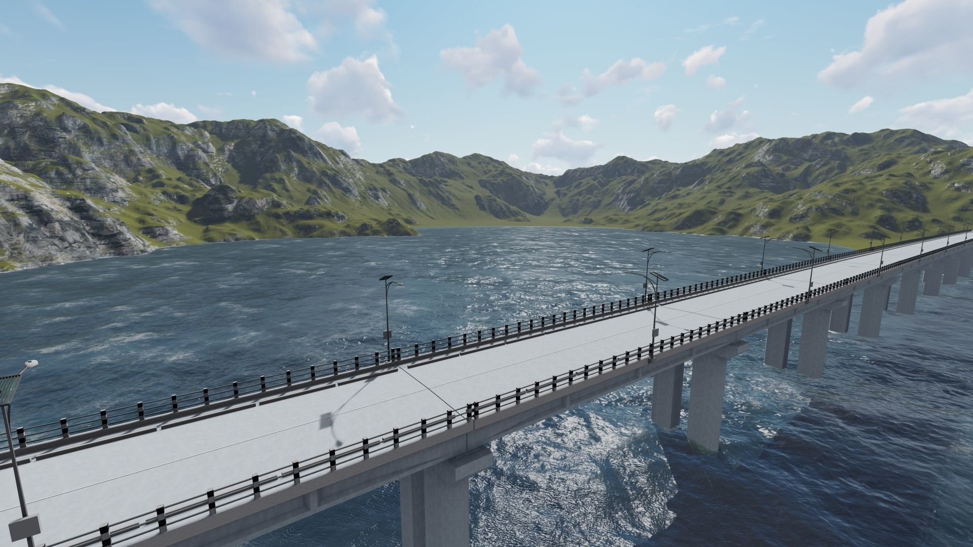 Bridge Concret Low-poly 3D model Low-poly 3D model_2