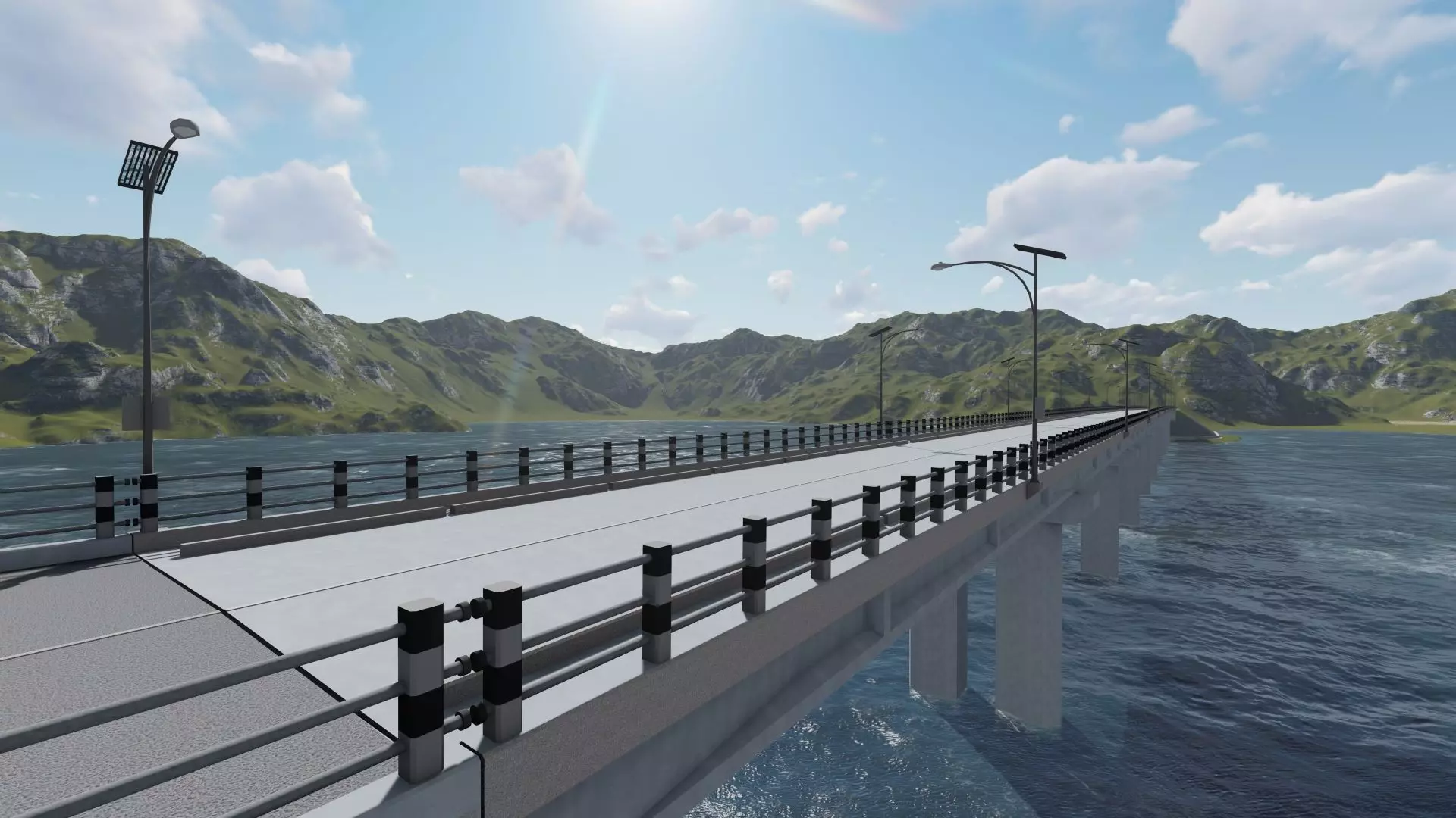 Bridge Concret Low-poly 3D model Low-poly 3D model_0