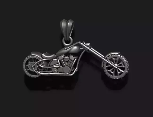 Motorcycle chopper pendant 3d 3D print model