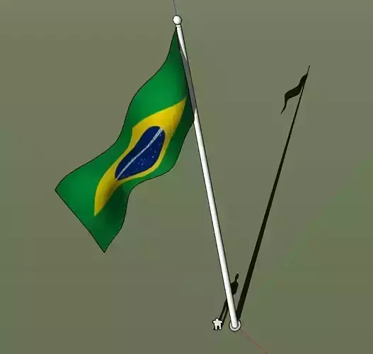Brazil flag - pole height 15 meters