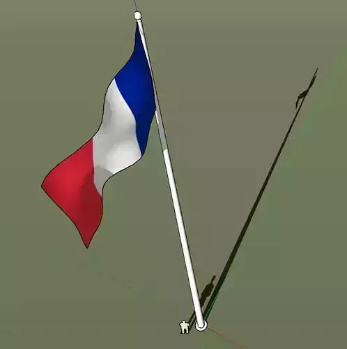 France flag - pole height 15 meters