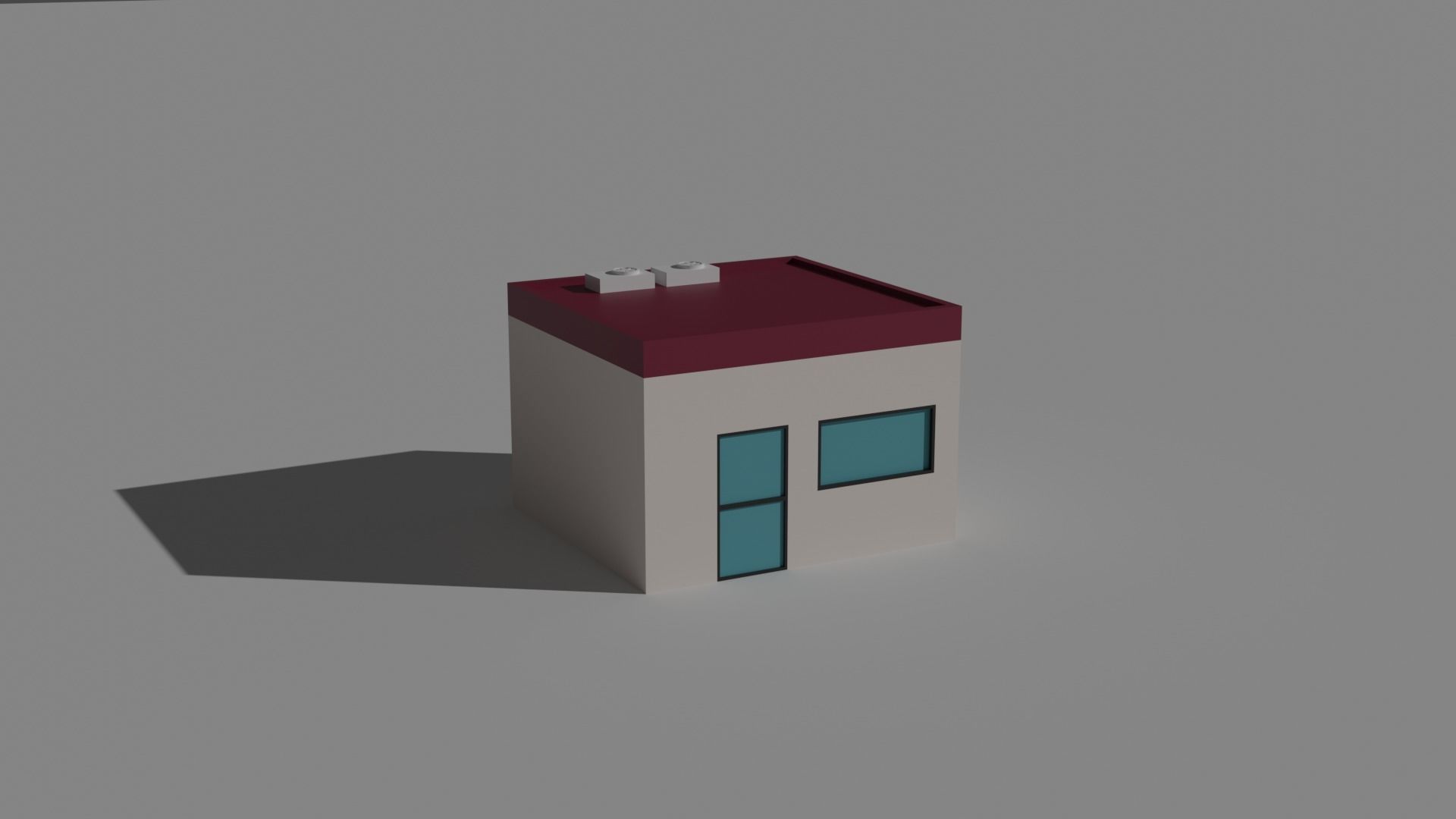 Low Poly  Building and Shop Set Low-poly 3D model_12