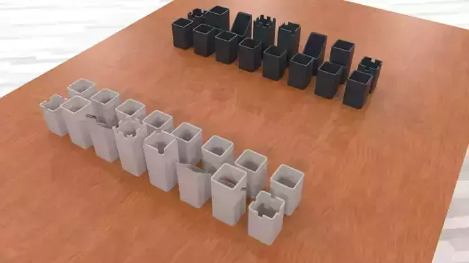 chess set 2 PRINTABLE 3D print model