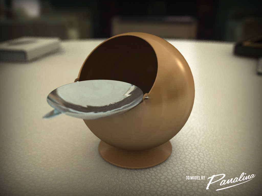 Smokny Ball Ashtray 1970 3D model_2