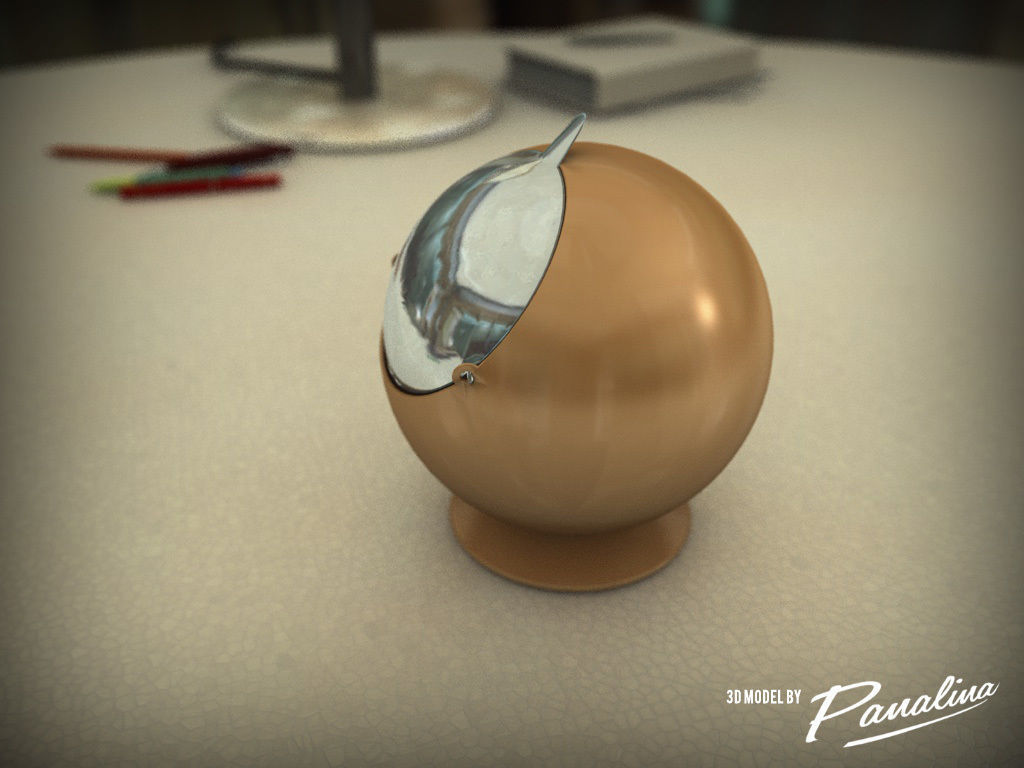 Smokny Ball Ashtray 1970 3D model_1