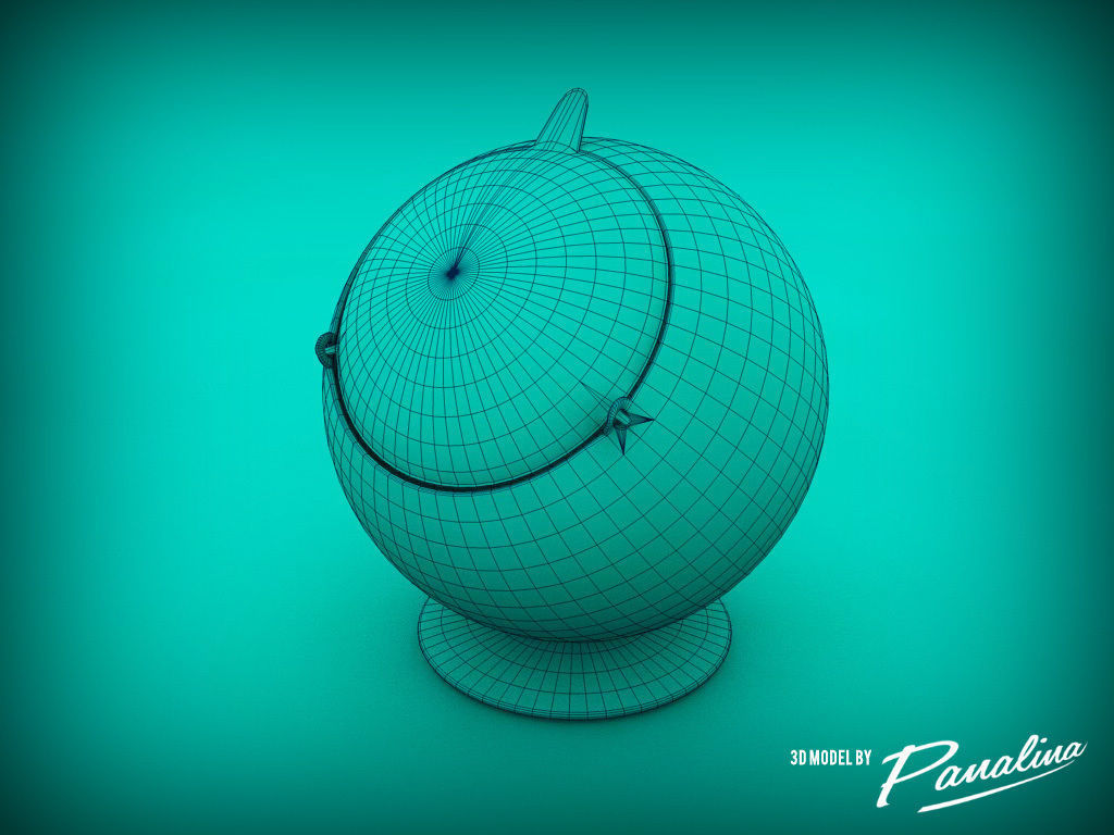 Smokny Ball Ashtray 1970 3D model_4