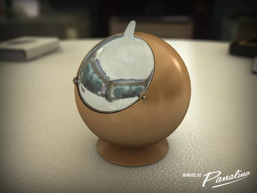 Smokny Ball Ashtray 1970 3D model_0