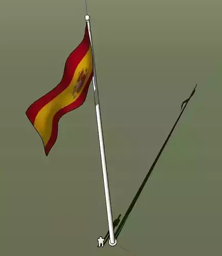 Spain flag - pole height 15 meters