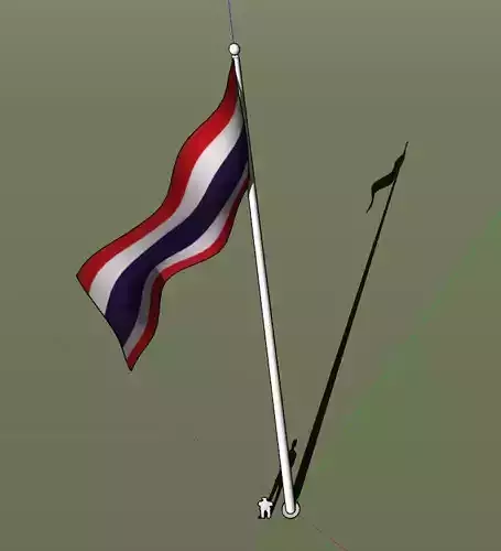 Thailand flag - pole height 15 meters