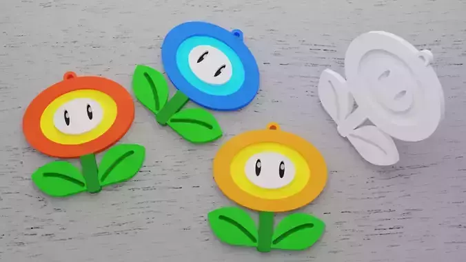 Chaveiro Flor Poder 3D print model