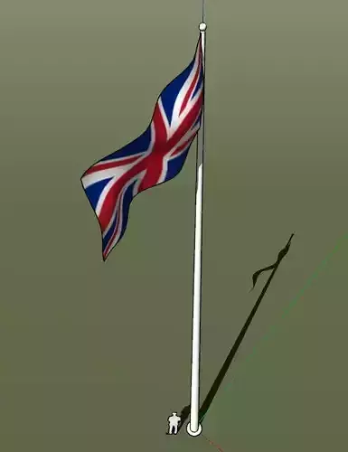 UK flag - pole height 15 meters