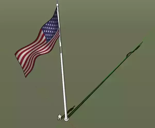 USA flag - pole height 15 meters