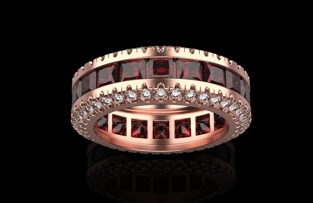 gemstone jewelry ring 3D print model_16
