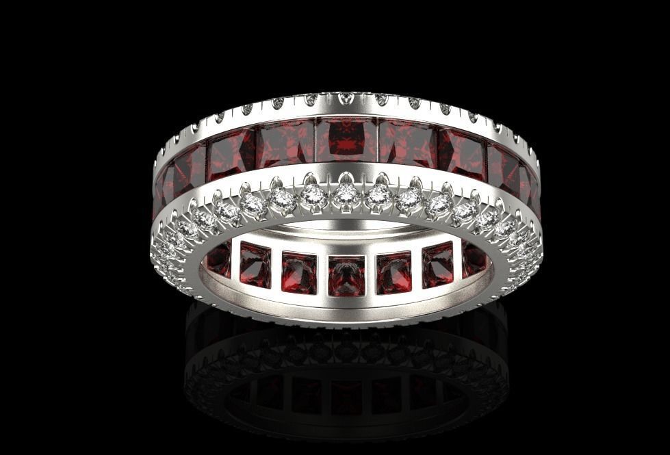 gemstone jewelry ring 3D print model_7