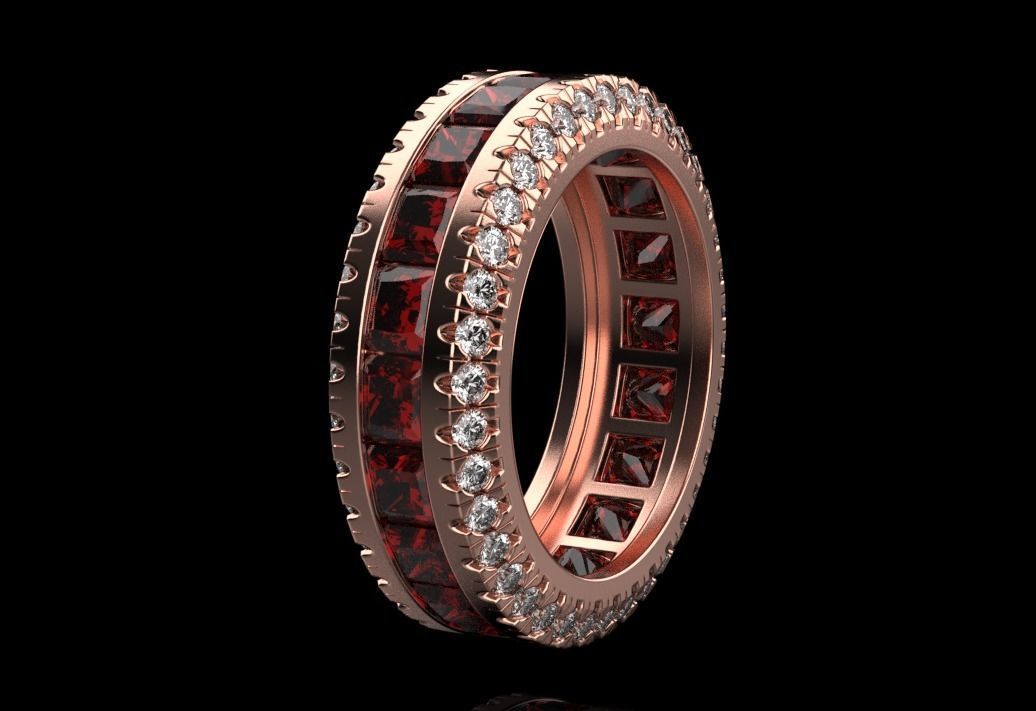 gemstone jewelry ring 3D print model_15