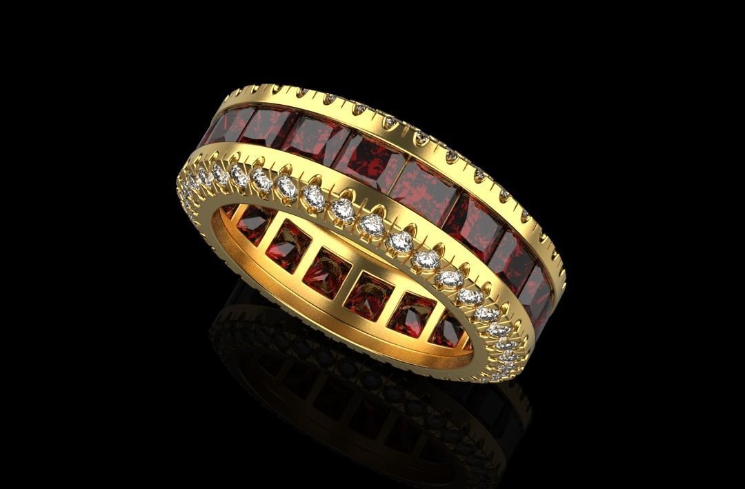 gemstone jewelry ring 3D print model_10