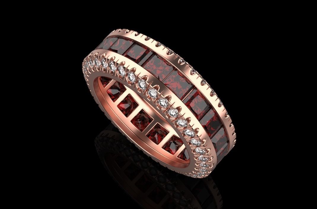 gemstone jewelry ring 3D print model_14