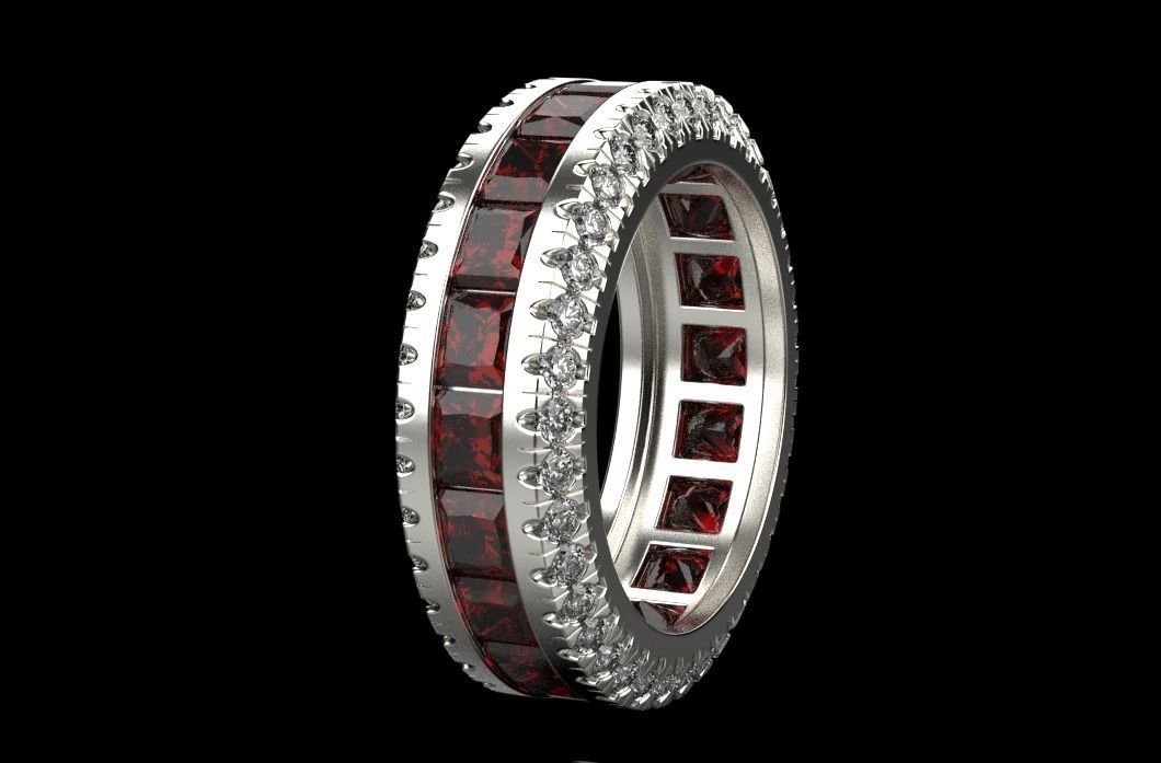 gemstone jewelry ring 3D print model_6