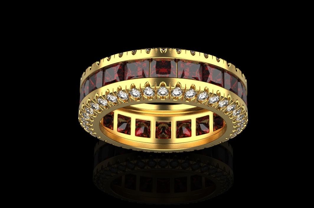 gemstone jewelry ring 3D print model_12