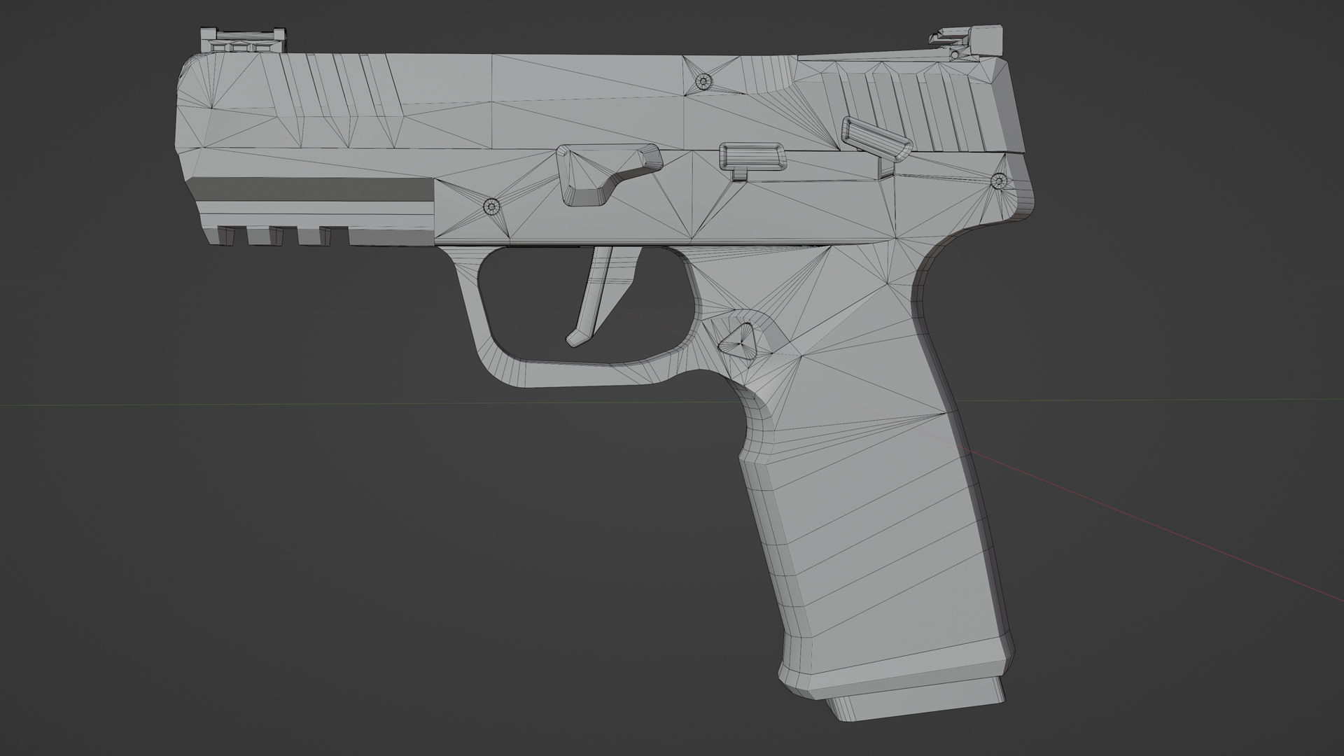 Handgun SIG P322 Low-poly 3D model_19