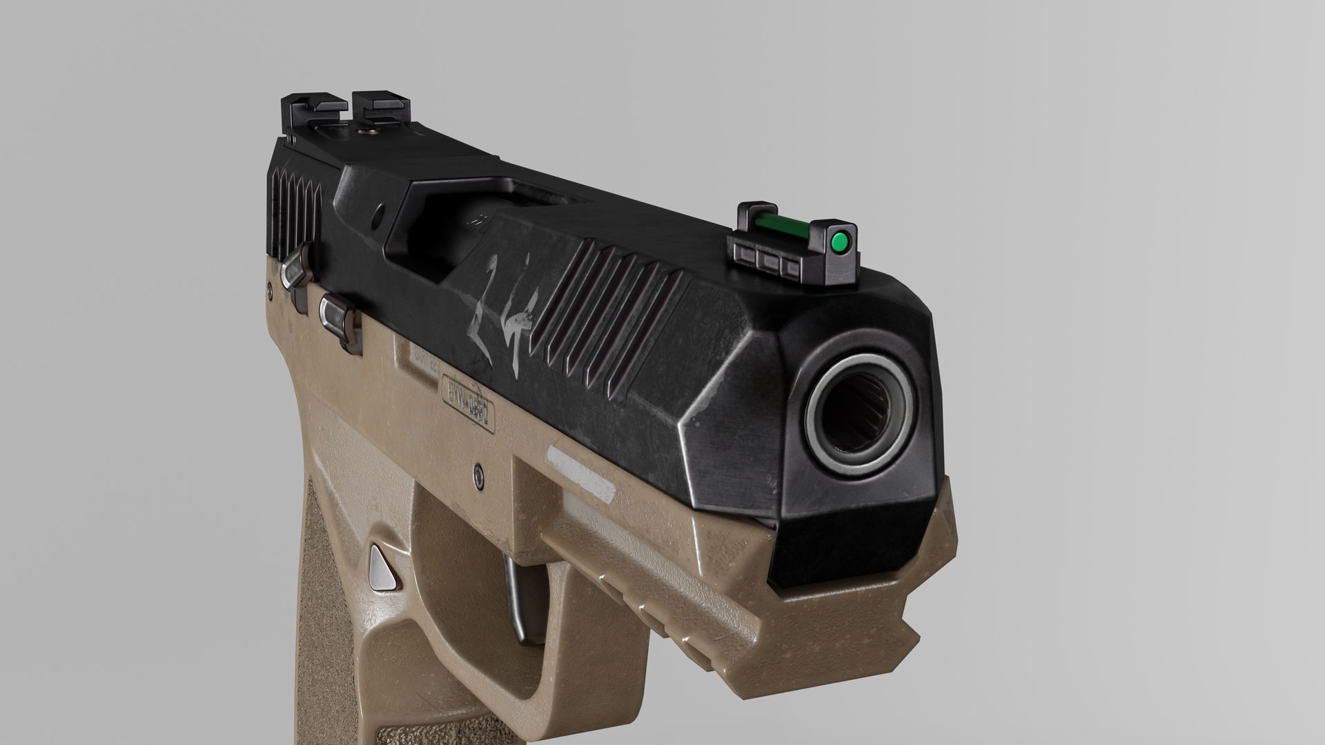 Handgun SIG P322 Low-poly 3D model_14